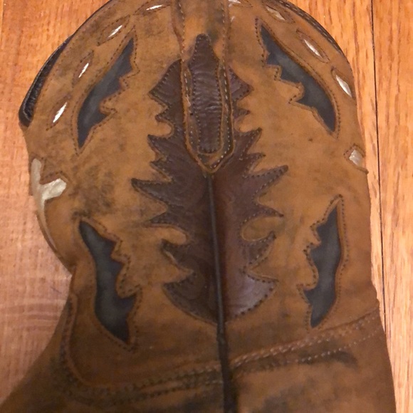 Dan-post girls boho western pointed toe cowgirl boots size 2 - Picture 4 of 11